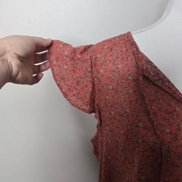 Banana Republic Floral Blouse Large - Picture 3 of 6